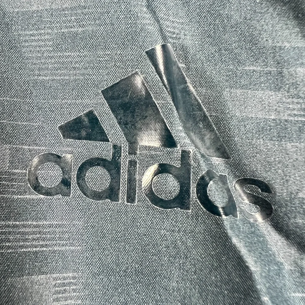 Adidas Windbreaker Jacket Mens Large Blue Long Sleeve Full Zip Hooded Running